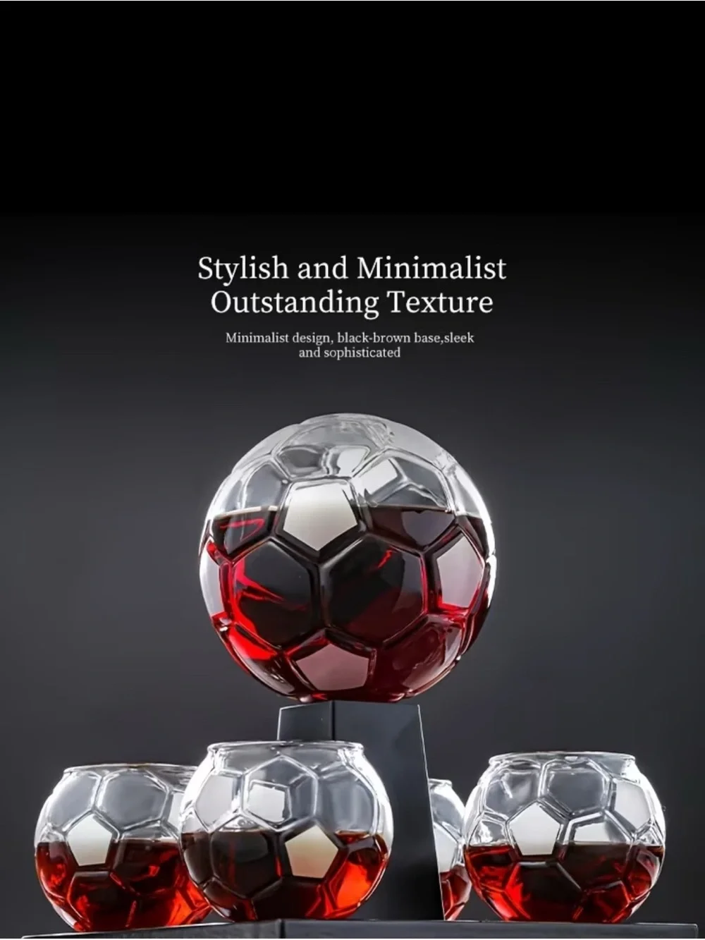 Luxury Soccer Ball Whiskey Decanter Set